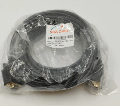 Premium SVGA Monitor Cable Super VGA Cord Male To Male  15 Pin 50ft #309892 - Image 1 of 4