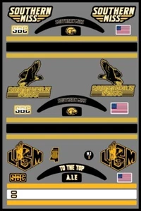 FULL SIZE - Southern Miss Helmet Alternate Decals - 3 designs to choose from - Picture 1 of 4