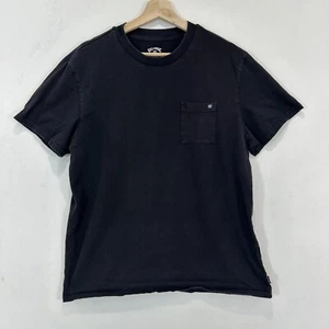 Billabong T Shirt Men Large Black Pocket Round Neck Short Sleeve Cotton Casual - Picture 1 of 6