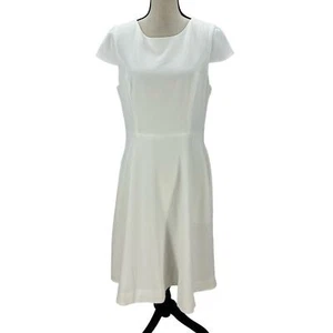 Dress The Population Cap Sleeve Round Neck Midi Sheath Dress - Ivory - size XL - Picture 1 of 7