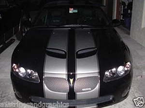 11" Twin Rally Stripe Set Stripes Decals Also Fit pontiac GTO G8 Ls6 LS2 LS7 - Foto 1 di 1