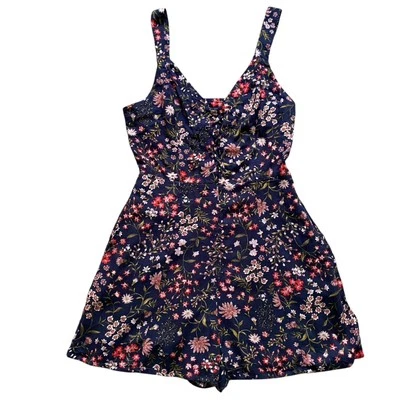 Pantalones Cortos Mameluco American Eagle XS Floral Verano Playa Hippie Boho Vacaciones Aloha Foto 1 de 4