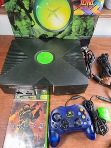 Original Microsoft Xbox Game Console Bundle w/ Box + Controller + Halo 2 *READ* - Picture 1 of 23