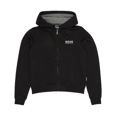 Sudadera con capucha corta Indian Motorcycle para mujer EST 1901 Indian, negra | 2865751 Foto 1 de 3