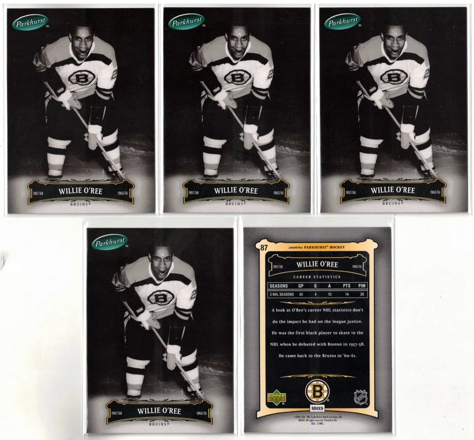 🔥 WILLIE O'REE 06/07 2006 2007 Parkhurst #87 Lot of (5) Cards Boston Bruins 🔥 - Image 1 of 1