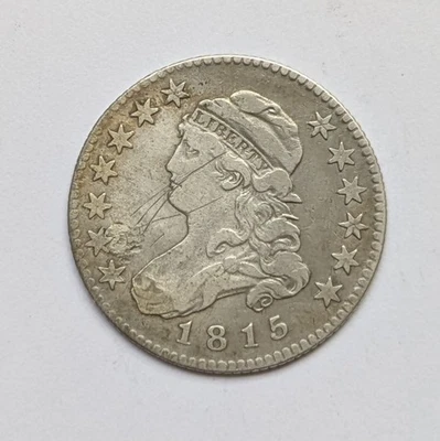 1815 Capped Bust U.S. Quarter - Very Rare - VF Details - Image 1 of 2