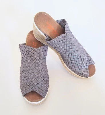 Сандалии на танкетке Bernie Mev серебристые размер ЕС 37 США 6,5 - Изображение 1 из 4