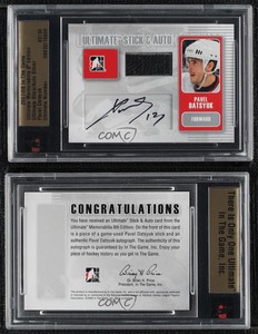 2007 ITG Ultimate Memorabilia 8th Edition Stick & Silver /30 Pavel Datsyuk Auto