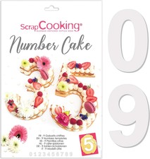 Scrapp Cooking 3927 - Gabarits per nmber Cake, in plastica alimenti,...