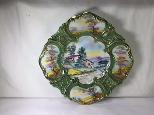 UU58 Vintage Alcobaca Hand-Drawn Very Beautiful Art Porcelain Plate For Gift - Picture 1 of 9