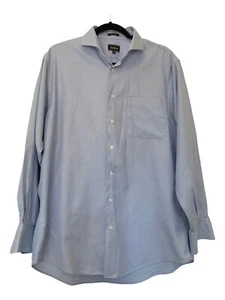 Neiman Marcus (16.5 34/ 35) light blue 100% Cotton Tuxedo dress Shirt - Picture 1 of 8