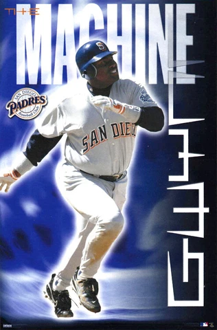 Tony Gwynn THE MACHINE San Diego Padres 2000 MLB Vintage Original 23x35 POSTER Cover