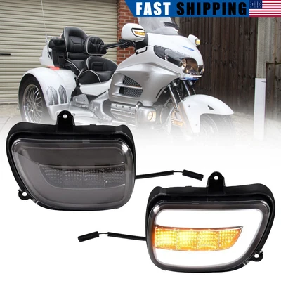 Espejos retrovisores laterales con luz de señal de giro para Honda GoldWing GL1800 2001-2017 Foto 1 de 4