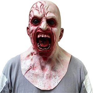 Zombie Mask Latex Halloween Cosplay Party Realistic Face Masks Decoration Prop - Picture 1 of 6