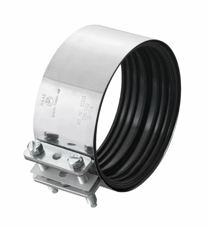 HAAS CV Verbinder Schelle Guss Rohre Edelstahl SML Rohr DN 50 70 100 125 150 mm - Bild 1 von 2