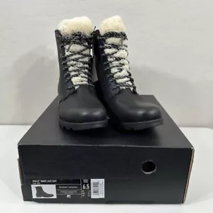 Sorel Damen Stiefel schwarz Emilie kurze Spitze kuschelig Lammfell Bootie Größe 6,5 - Bild 1 von 7