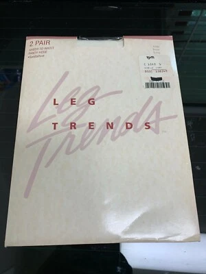 Tendencias de piernas 2 pares pantimedias vintage transparentes a la cintura sandalia 1500 marfil largo Foto 1 de 2