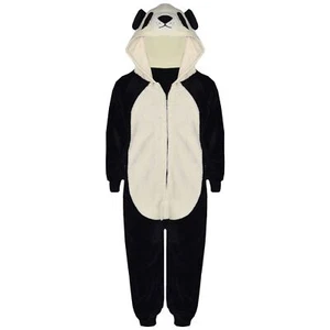 Kids Girls Boys A2Z Onesie One Piece Soft Fluffy Panda World Book Day Costume - Picture 1 of 9