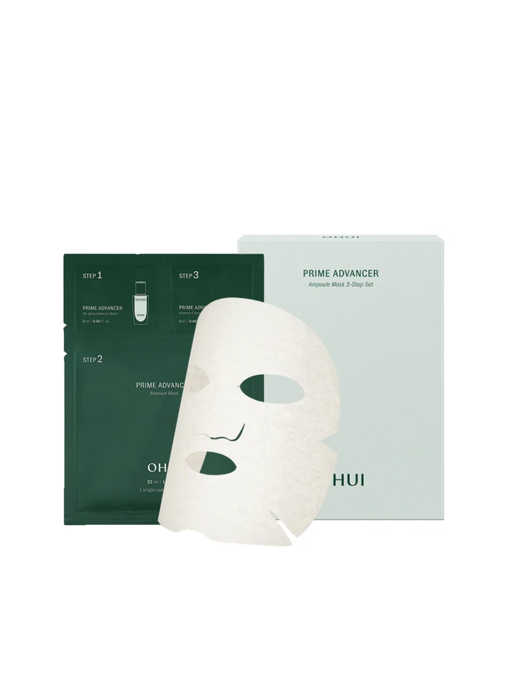 O HUI Prime Advancer Ampoule Mask 3-Step Set 8pcs Anti Wrinkle Moisture K-Beauty - Image 1 of 1