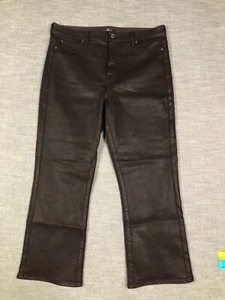 7 For All Mankind Jeans Womens 33 Brown Slim Kick High Waist Coated Pants - Bild 1 von 15