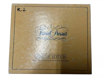 TRIVIAL PURSUIT GENUS II TWO Subsidiary 2-Box CARD SET FOR Use With MASTER GAME - Image 1 of 4