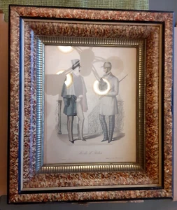 Antique Victorian Wooden Picture Frame 12" x 14" with Glass - Picture 1 of 5