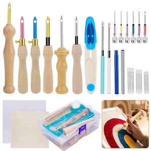 35pcs DIY Punch Needle Magic Embroidery Pen Set Stitching Tool Sewing Craft Kit - Picture 1 of 7