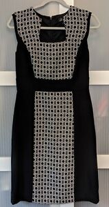 Tahari Arthur S. Levine Geometric Colorblock Sheath Dress - Size 4