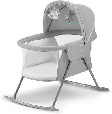 Kinderkraft Baby Crib 3 in 1 LOVI Folding and Unfolding, Adjustable Canopy - Image 1 of 4