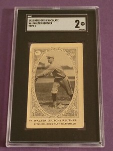 1922 Neilson's Chocolate V61 Walter Dutch Reuther Type 1 SGC 2 Brooklyn Dodgers 
