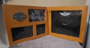 2003 100th Anniversary Harley-Davidson Wooden Folding / Hinged Picture Frame - Picture 1 of 7