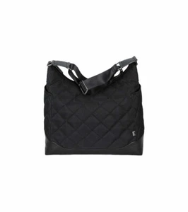 Authentic OiOi Diamond Quilted Black Hobo Diaper Bag - Picture 1 of 5