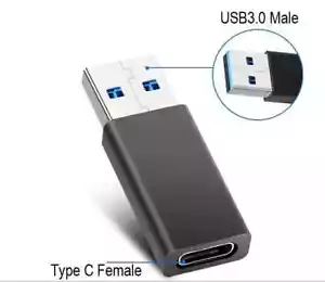 Converter/Adapter USB 3.1 Type C Female To USB 3.0 Type A Male Aluminium - Bild 1 von 6