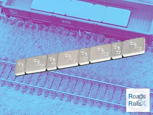 Strip of 8 Self Adhesive Weights For Model Railways, Hornby, Bachmann, Heljan - Picture 1 of 2