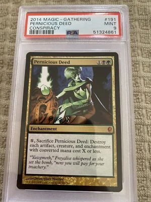 PSA 9 Mint Pernicious Deed - English - Conspiracy MTG Magic - Image 1 of 3