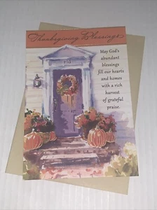 Hallmark DaySpring Thanksgiving Card: Abundant Blessings Rich Harvest Of Praise - Picture 1 of 7