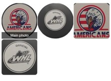 TRI-CITY AMERICANS WHL OFFICIAL HOCKEY PUCK VEGUM MFG. MADE IN SLOVAKIA 🇸🇰