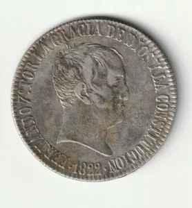 SPAIN 20 REALES 1822 FERDINANDO VII - Picture 1 of 2