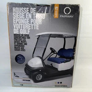 Classic Accessories Fairway Golf Cart Terry Cloth Bench Seat Cover Navy New - Picture 1 of 12