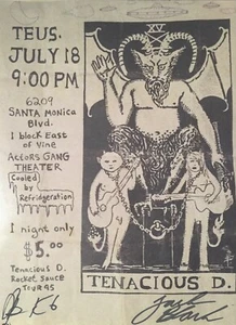 TENACIOUS D (JACK BLACK & KYLE GASS) SIGNIERT 20. JAHRSTAG FLYER BECKETT COA - Bild 1 von 3