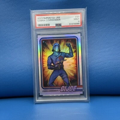 Rare PSA 9 LOW POP GI JOE 2023 SDCC Super 7 MINT CHROME FOIL COBRA COMMANDER - Image 1 of 2