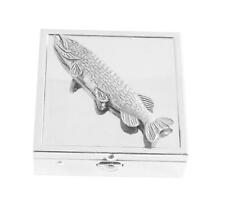 Pike Square Pill Trinket Box Chrome with Mirror Gift 274