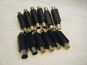 Lot of 12 S-Video male to RCA Female video Adapters connectors. Camera wiring ++ - Picture 1 of 9