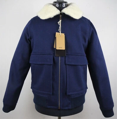 A.P.C Snowbird Jacket Wooljacke Damen Designer Jacke Marine Gr.36 NEU mit ETIKET - Bild 1 von 4