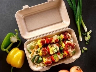 LARGE INSULATED CLAMSHELL TAKEAWAY FOOD BOX BURGER BOX FISH & CHIP TRAY PACKAGES - Image 1 of 4