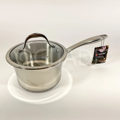 Masterclass Utensilios de Cocina Premium Acero Inoxidable 2-qt- 7" Cacerola Nueva Foto 1 de 4