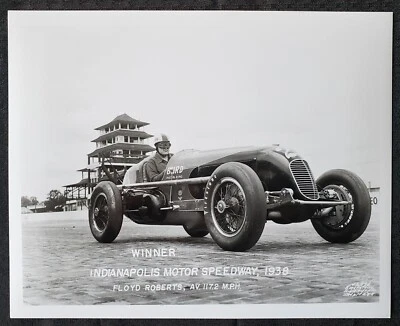 1938 Floyd Roberts Indianapolis Indy 500 Official IMS IndyCar 8x10 Photograph - Image 1 of 2