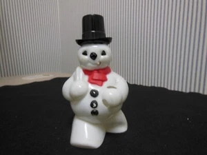 Vintage MCM Snowman Plastic Candy Cane Container Decoration - Picture 1 of 11