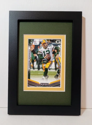 Aaron Rodgers Green Bay Packers Display Custom Framed NFL Football Card Plaque Cover