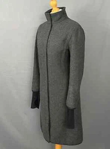 ABRIGO PRADA - GRIS 100% LANA VIRGEN - Mujer Talla UK 8 - IT 40 - Imagen 1 de 24